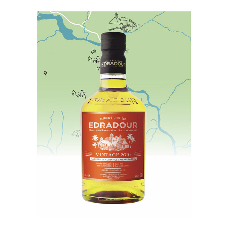 Edradour 9 Year Old Vintage 2016 2nd Fill Caroni Barrel #98 Itineraires Highland Single Malt Scotch Whisky ABV 48.2% 700ml