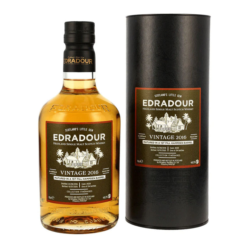 Edradour 8 Year Old Vintage 2016 1st Fill Hampden Barrel #328 Itineraires Highland Single Malt Scotch Whisky ABV 48.2% 700ml