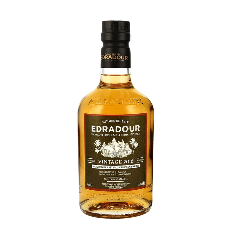 Edradour 8 Year Old Vintage 2016 1st Fill Hampden Barrel #328 Itineraires Highland Single Malt Scotch Whisky ABV 48.2% 700ml