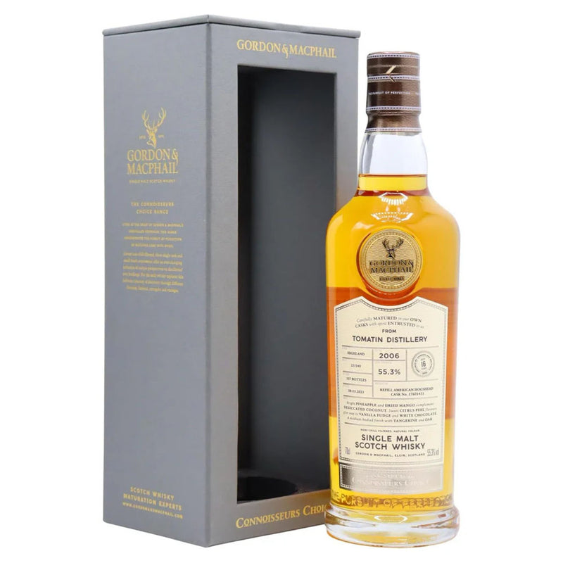 Tomatin 2006 16 Year Old Cask #17601411 Connoisseurs Choice Highland Single Malt Scotch Whisky Gordon & MacPhail ABV 55.3% 700ml