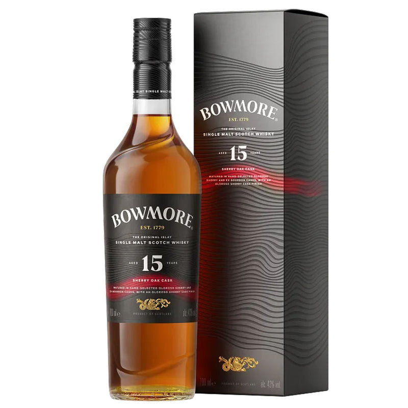 (Flash Sale) Bowmore 15 Year Sherry Oak Cask ABV 43% 700ml with Box