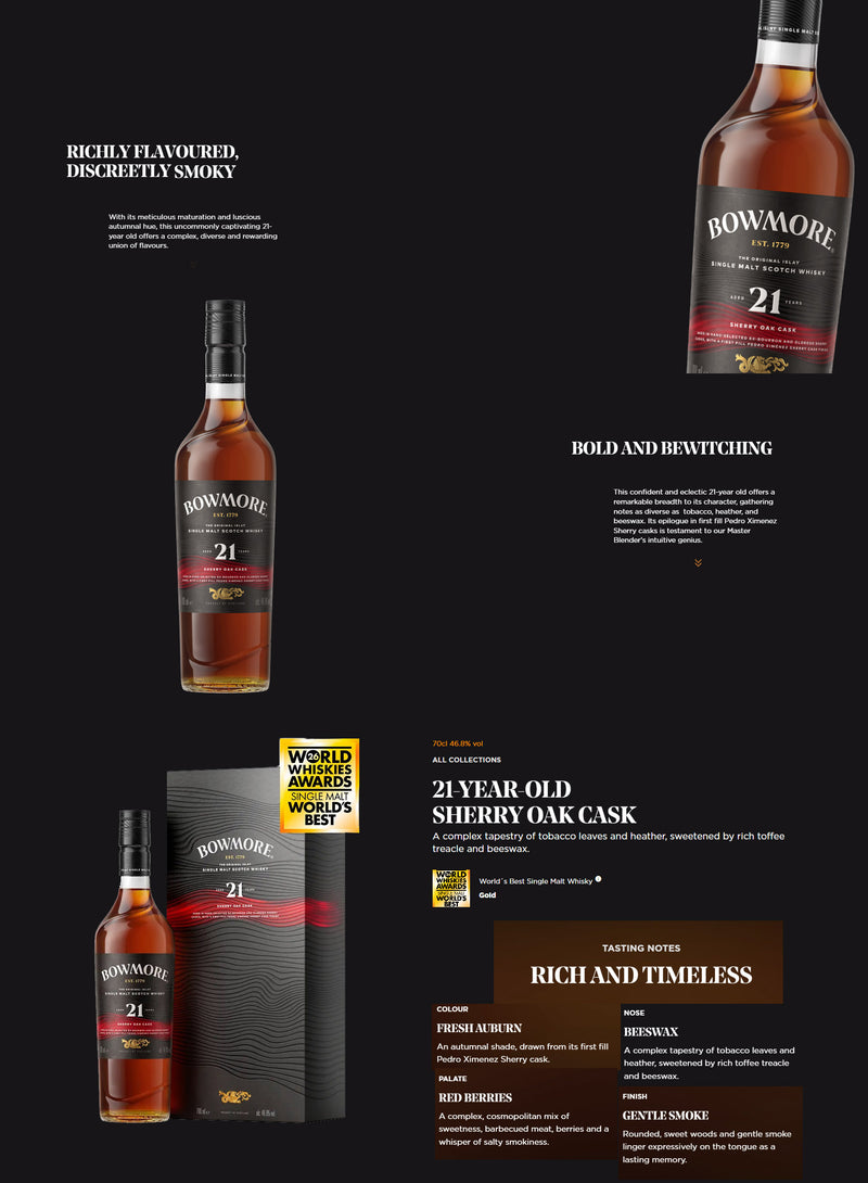 Bowmore 21 Year Old Sherry Oak Cask ABV 46.8% 700ml