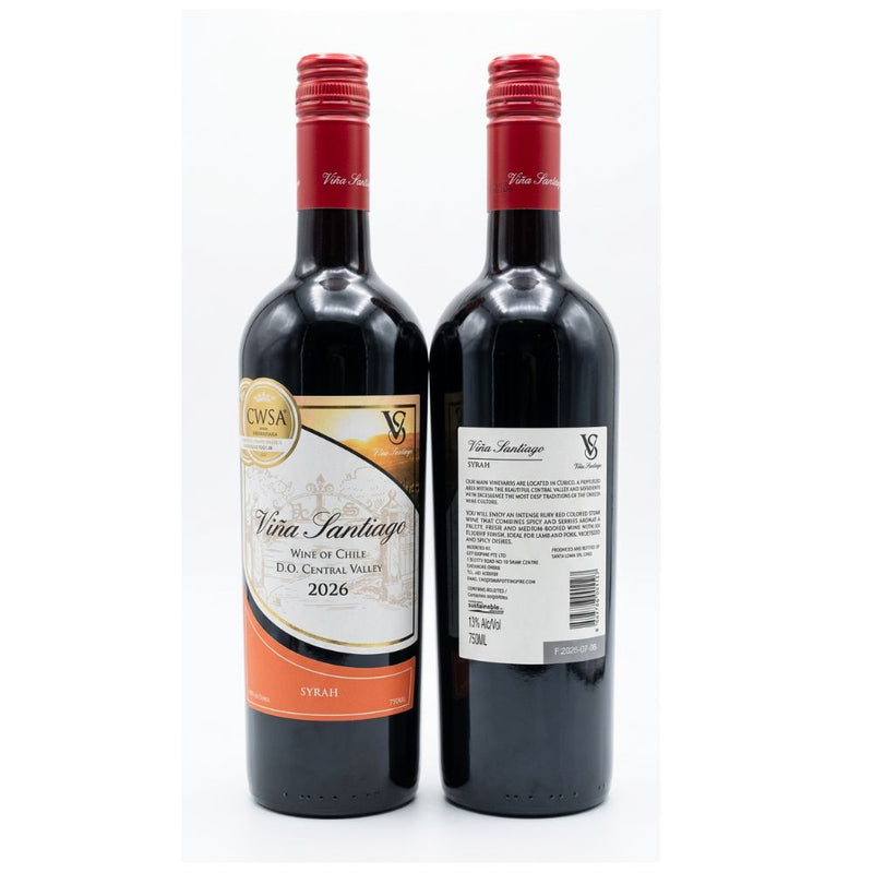 Vina Santiago Chilean Syrah Red Wine 750ml