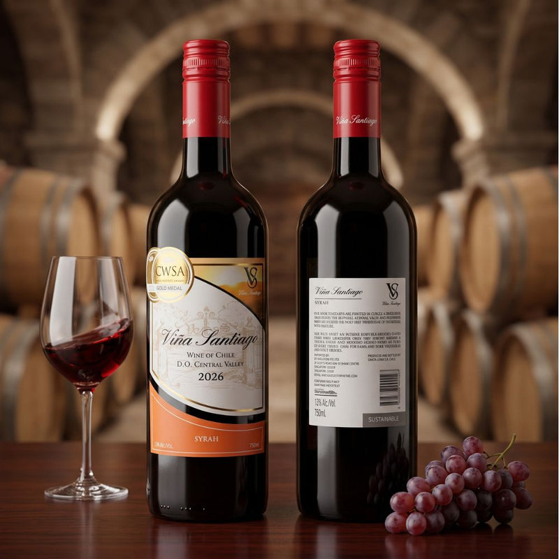 Vina Santiago Chilean Syrah Red Wine 750ml
