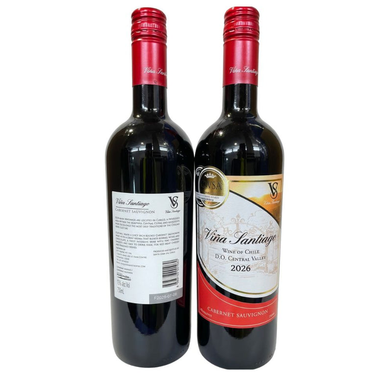 Vina Santiago Chilean Cabernet Sau Red Wine 750ml
