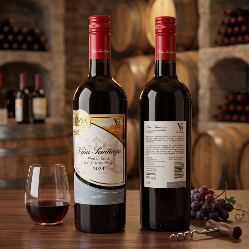 Vina Santiago Chilean Malbec Red Wine 750ml