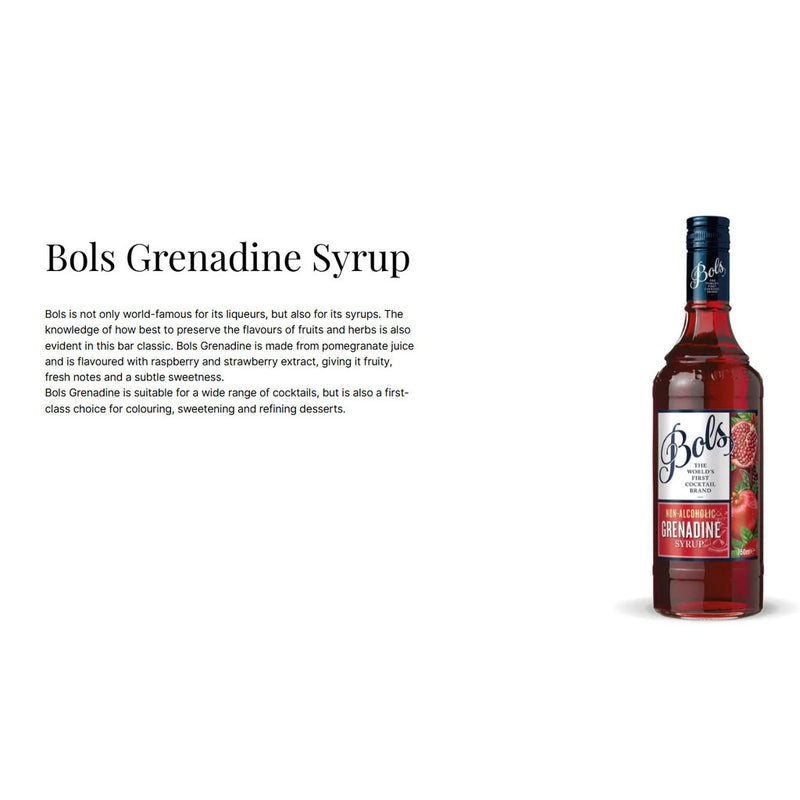 Bundle of 3 Bottles Bols Grenadine Syrup 750 ML