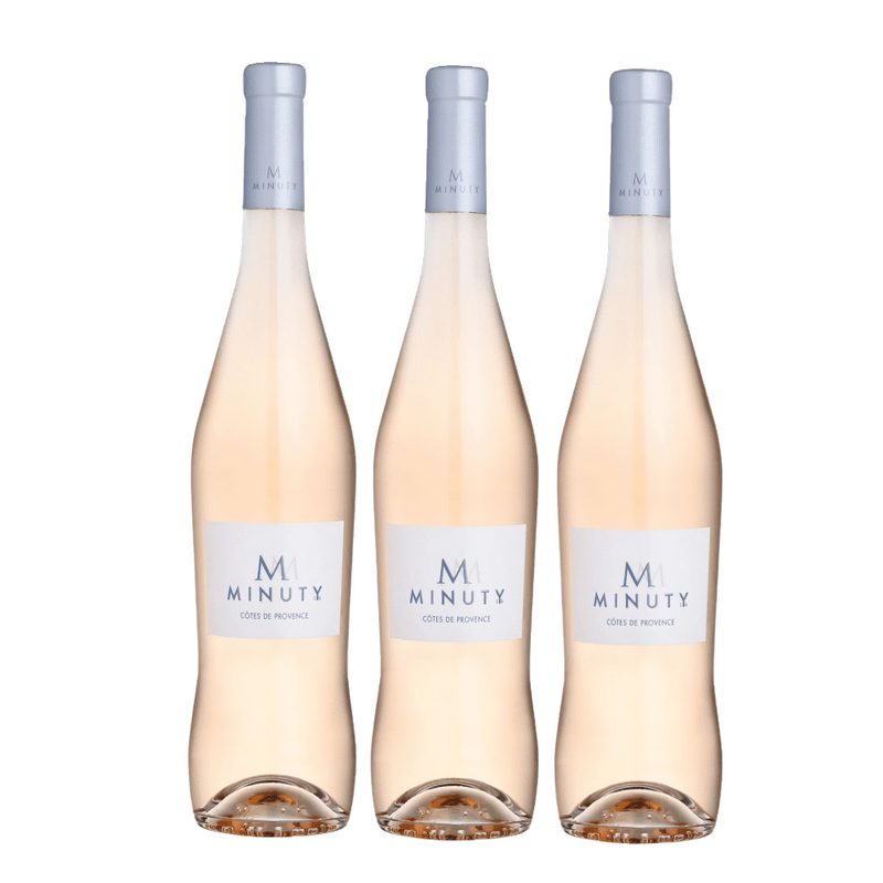 Bundle of 3 Bottles Minuty M Rose Wine 750ml ABV 13%