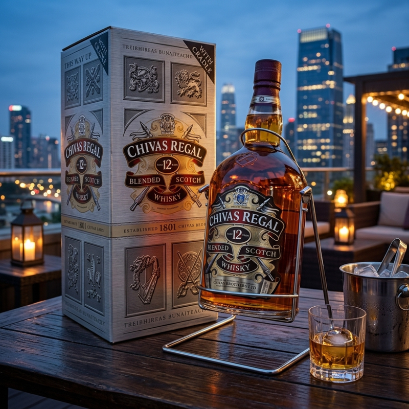 Chivas Regal 12 Year Old Blended Scotch Whisky with Cradle 4.5L 40% ABV