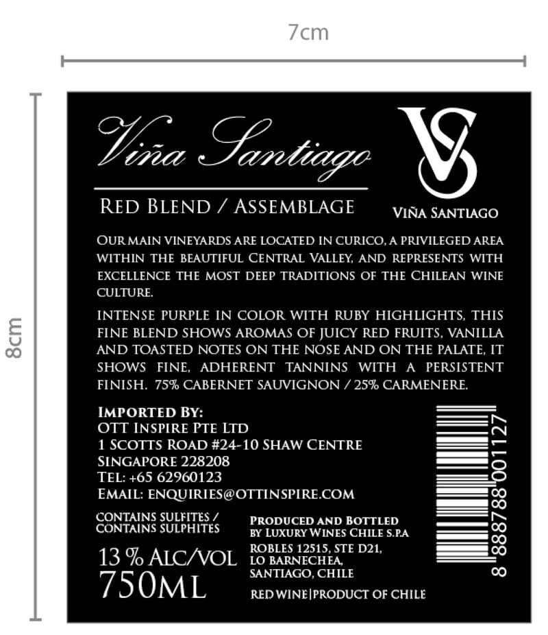 Vina Santiago Gran Reserva 2021 ABV 14% 75cl
