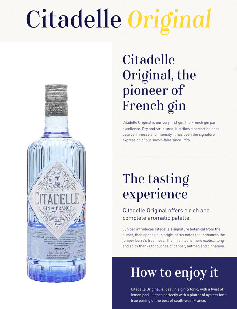 Citadelle Original Gin 700ml ABV 44%