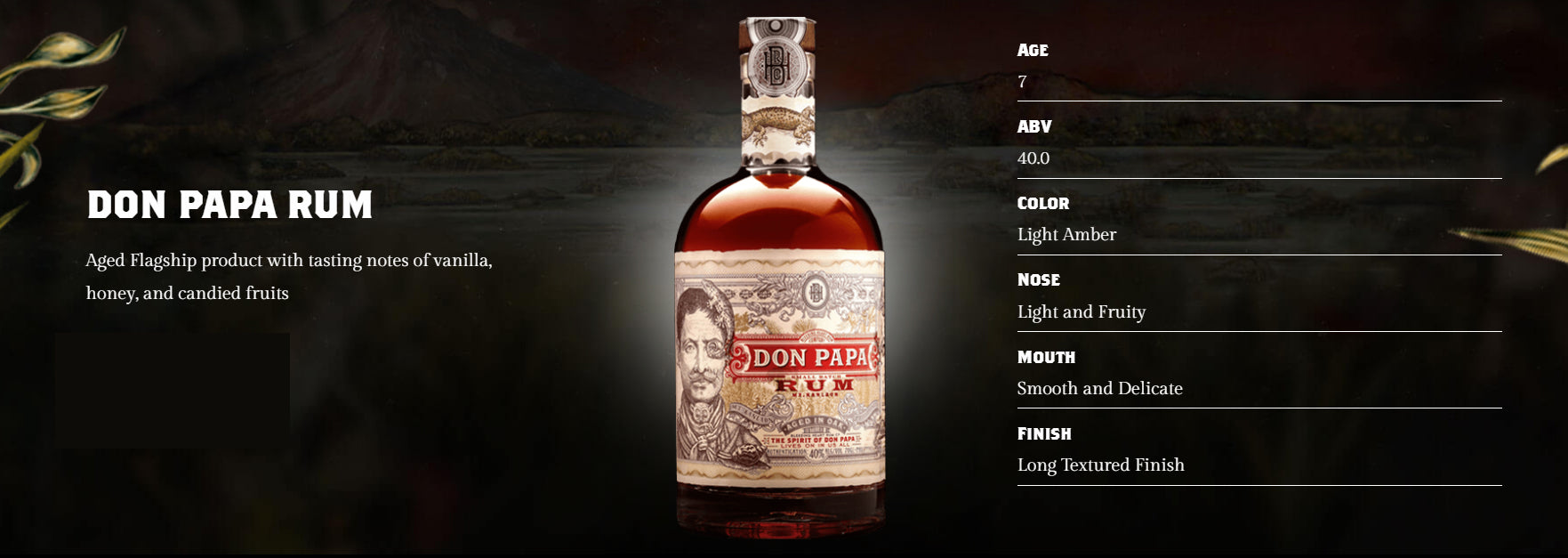 Don Papa 7 Years Old Small Batch Rum 700ml