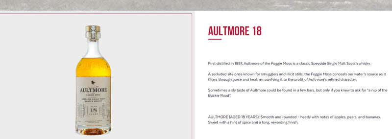 Aultmore 18 Year Old Speyside Single Malt Scotch Whisky ABV 46% 70cl With Gift Box