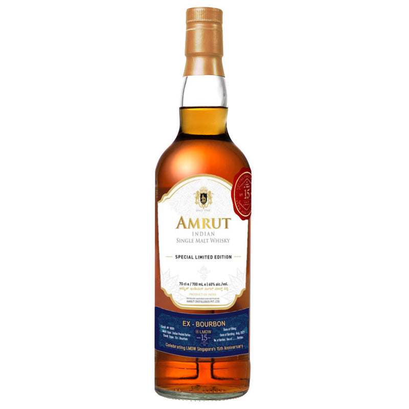 Amrut Ex-Bourbon Limited Edition Single Cask  Indian Single Malt Whisky ABV 60% 70cl