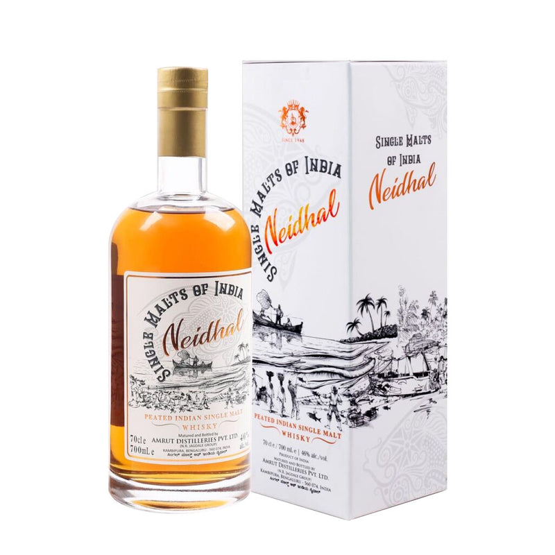 (EOY Sale - 10% off at Check Out) Amrut Neidhal Peated Single Malts Of Indian ABV 46% 70cl With Gift Box