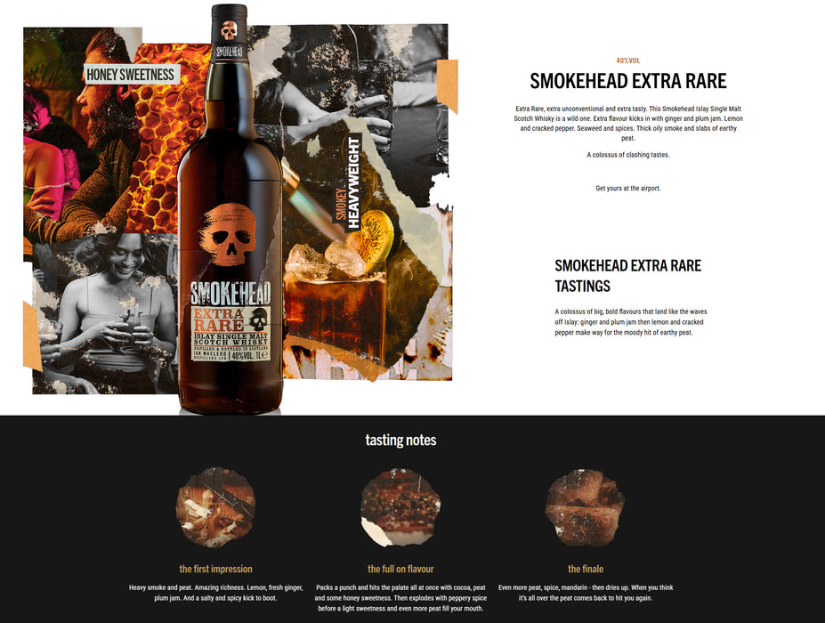 Smokehead Extra Rare ABV 40% 1000ml with Gift Box (1L)