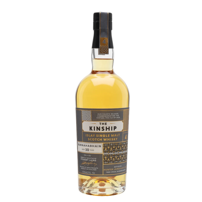 Bunnahabhain 1990 30 Year Old Hunter Laing The Kinship 4th / 2020 Release Islay Single Malt Scotch Whisky ABV 45.5% Vol 700ml / 70cl