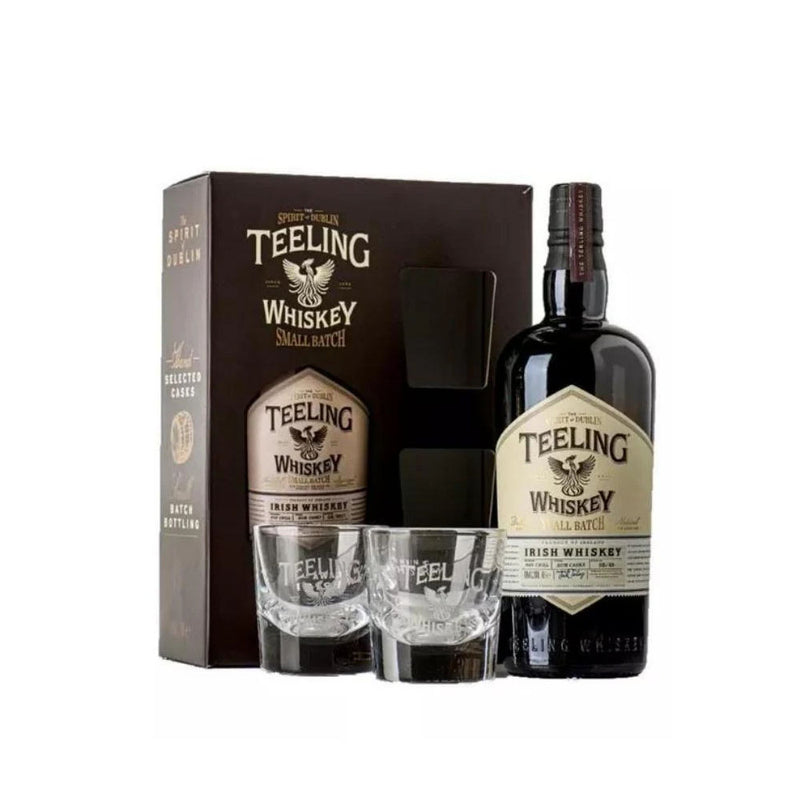 (Gift Set) Teeling Small Batch Irish Whiskey ABV 46% 700ml with 2 Glasses Gift Set