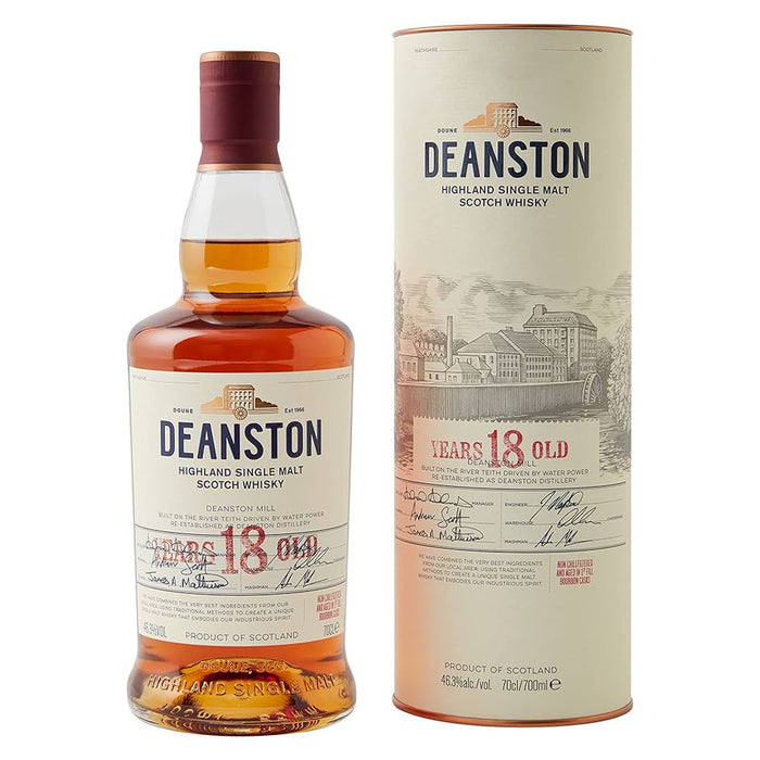 Deanston 18 Year Old Highland Single Malt Scotch Whisky ABV 46.3% 70cl /700ml with Gift Box (Box & Label is not in good condition