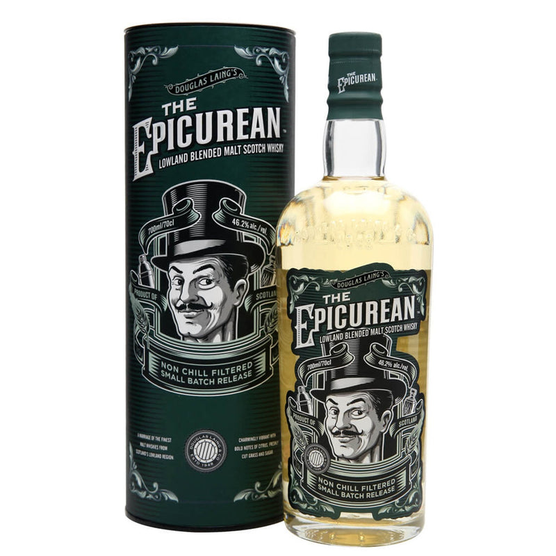 (Flash Sale - 60% off at check out) Douglas Laing's The Epicurean Lowland Blended Malt Scotch Whisky ABV 46.2% 70cl With Gift Box