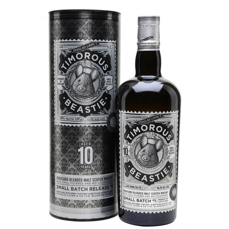 (Flash Sale - 60% off at check out) Douglas Laing's Timorous Beastie 10 Years Old Highland Blended Malt Scotch Whisky ABV 46.8% 70cl With Gift Box