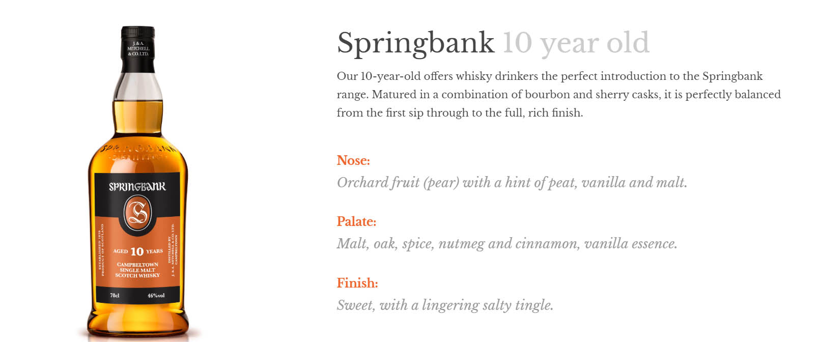 Springbank 10 Years Old 700ml (No Box)