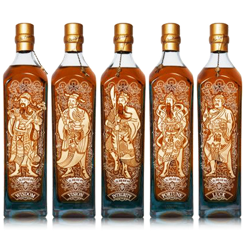 Johnnie Walker Blue Label - Full Set 5 Gods of Wealth Limited Edition ABV 40% (750ml x 5 bottles)