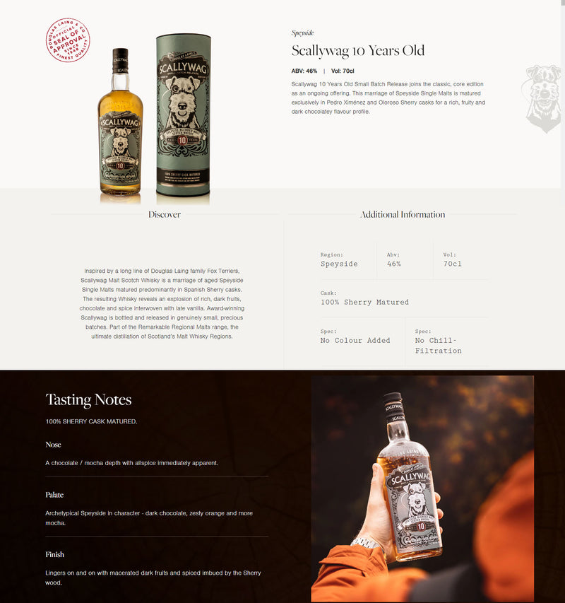 (Flash Sale - 60% off at check out) Douglas Laing's Scallywag 10 Years Old Speyside Blended Malt Scotch Whisky ABV 46% 70cl With Gift Box