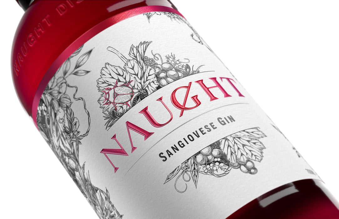 (12.12xChristmas Sale) Naught Sangiovese Gin 700ml ABV 37.5% 700ml