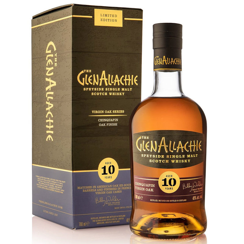 The Glenallachie 10 Year Old Chinquapin Oak Speyside Single Malt Scotch Whisky ABV 48% 70cl with Gift Box