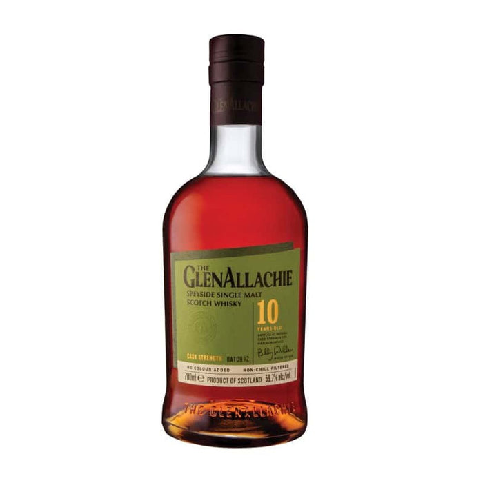 (MAR2026 Sale) GlenAllachie 10 Year Old Cask Strength Batch 12 Speyside Single Malt Scotch Whisky with Gift Box ABV 59.7% 700ml