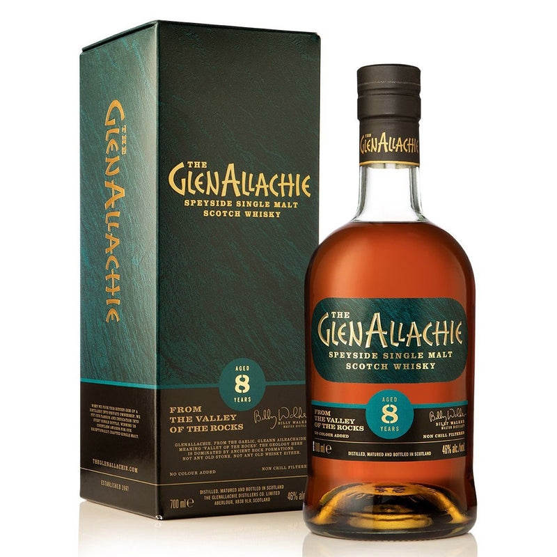 The GlenAllachie 8 Year Old Speyside Single Malt Scotch Whisky 70cl with Gift Box