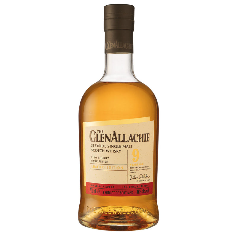 (EOY Sale - discount at check out) GlenAllachie 9 Year Old 2014 Fino Sherry Series Speyside Single Malt Scotch Whisky ABV 48% 700ml with Gift Box
