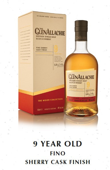 (EOY Sale - discount at check out) GlenAllachie 9 Year Old 2014 Fino Sherry Series Speyside Single Malt Scotch Whisky ABV 48% 700ml with Gift Box