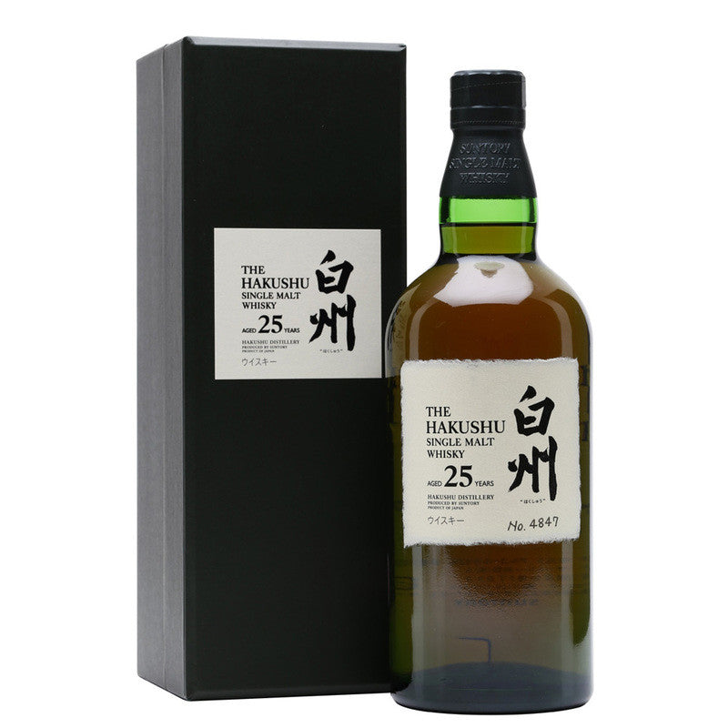 The Hakushu 25 Year Old Single Malt Japanese Whisky ABV 43% 70cl with Gift Box