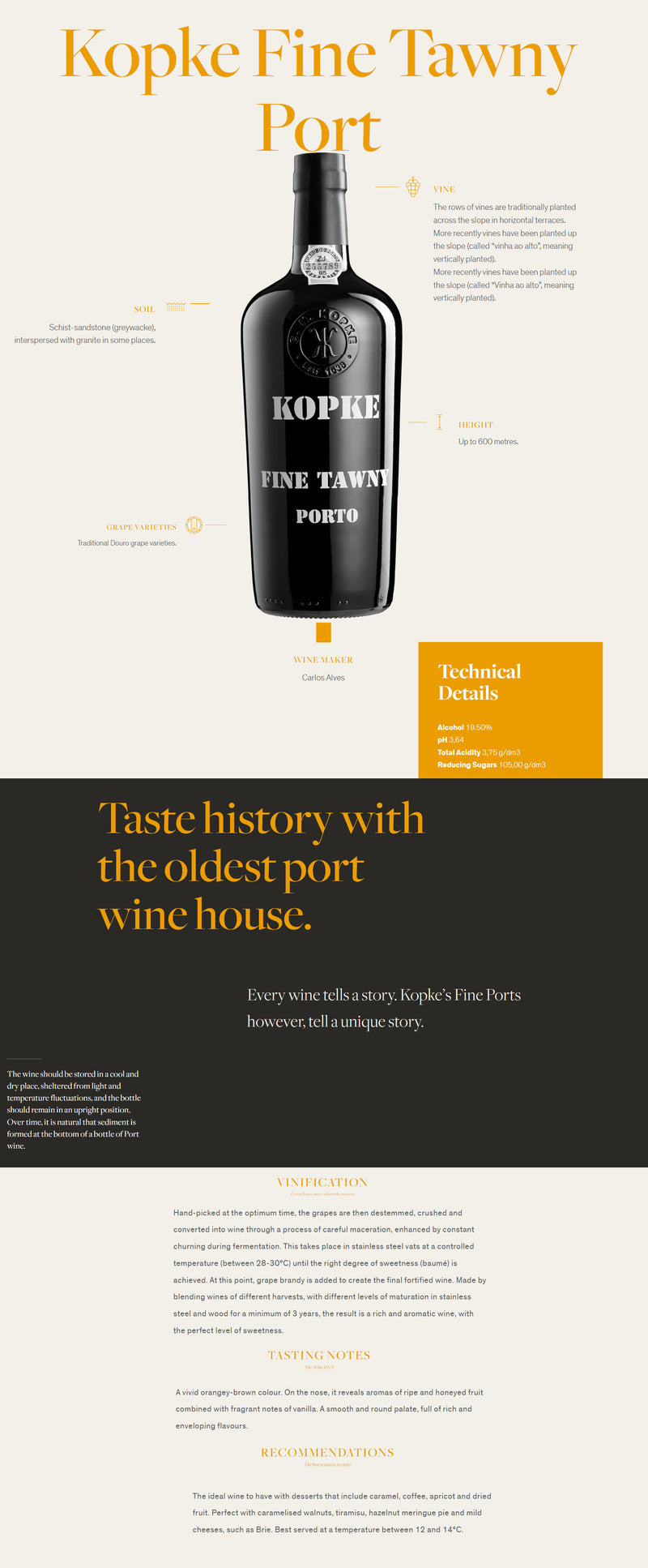 Kopke Fine Tawny Port 750ml
