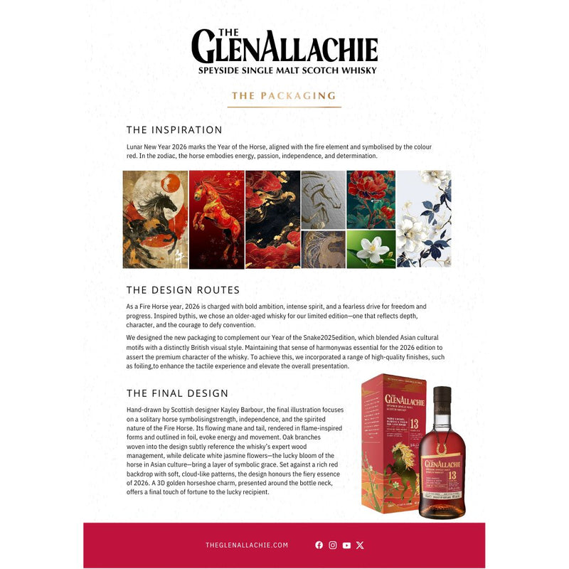 (EOY Sale - discount at check out) Glenallachie 13 Year of The Horse 2026 ABV 48% 700ml with Gift Box