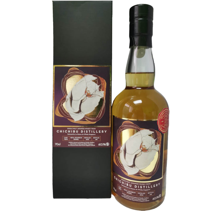 Ichiro's Malt Chichibu Distillery LMDW 15th Anniversary Refill Bourbon Barrel #3874 FLOWERS SERIES #1 Single Malt Japanese Whisky ABV 60.1% Vol 70cl / 700ml