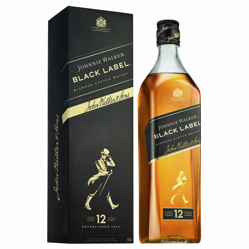Johnnie Walker Black Label Blended Scotch Whisky 1L