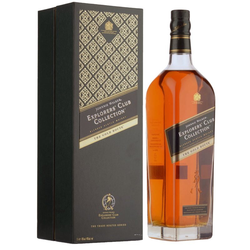 (Clearance) Johnnie Walker Explorers Club Collection The Gold Route ABV 40% 1L (Discontinued item; please note that the box and bottle labels show signs of wear)