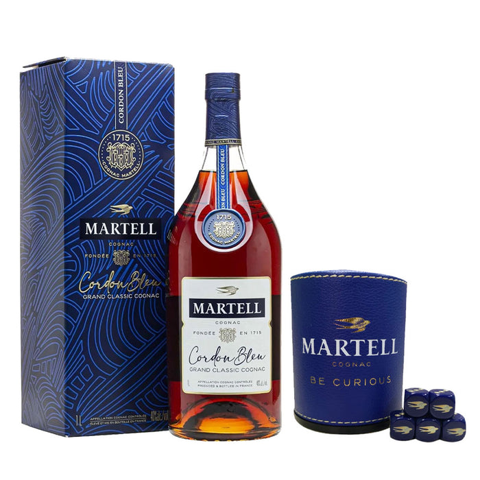 Martell Cordon Bleu ABV 40% 100cl (Agent Stock) with Gift Box Free Martell Dice Set