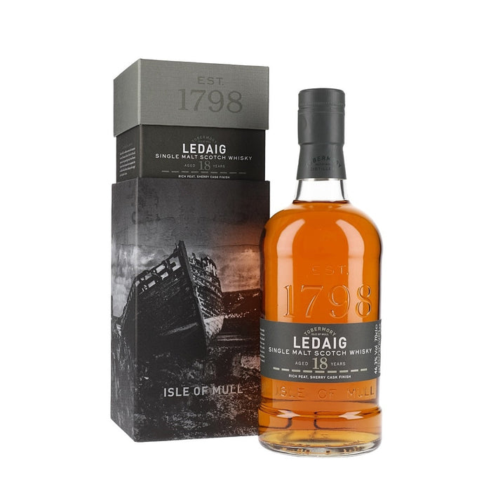Ledaig 18 Year Old Tobermory Isle Of Mull Single Malt Scotch Whisky ABV 46.3% Vol 700ml / 70cl with Gift Box