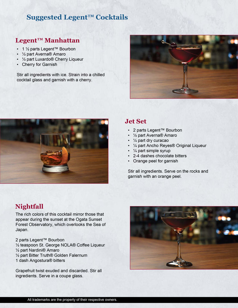Legent Bourbon Whisky ABV 47% 700ml