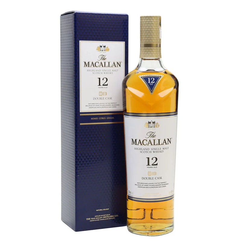 The Macallan 12 Year Old Double Cask Highland Single Malt Scotch Whisky ABV 40% 70cl with Gift Box