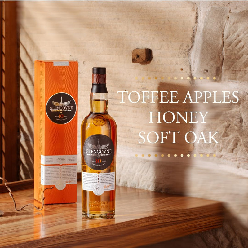 Glengoyne 10 Year Old Highland Single Malt Scotch Whisky ABV 40% 70cl with Gift Box