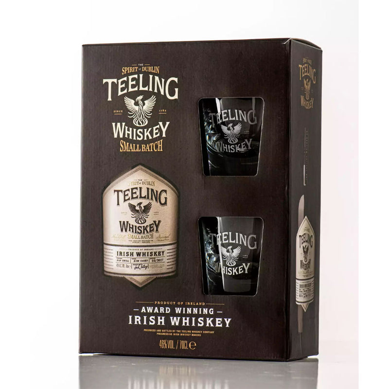 (Gift Set) Teeling Small Batch Irish Whiskey ABV 46% 700ml with 2 Glasses Gift Set