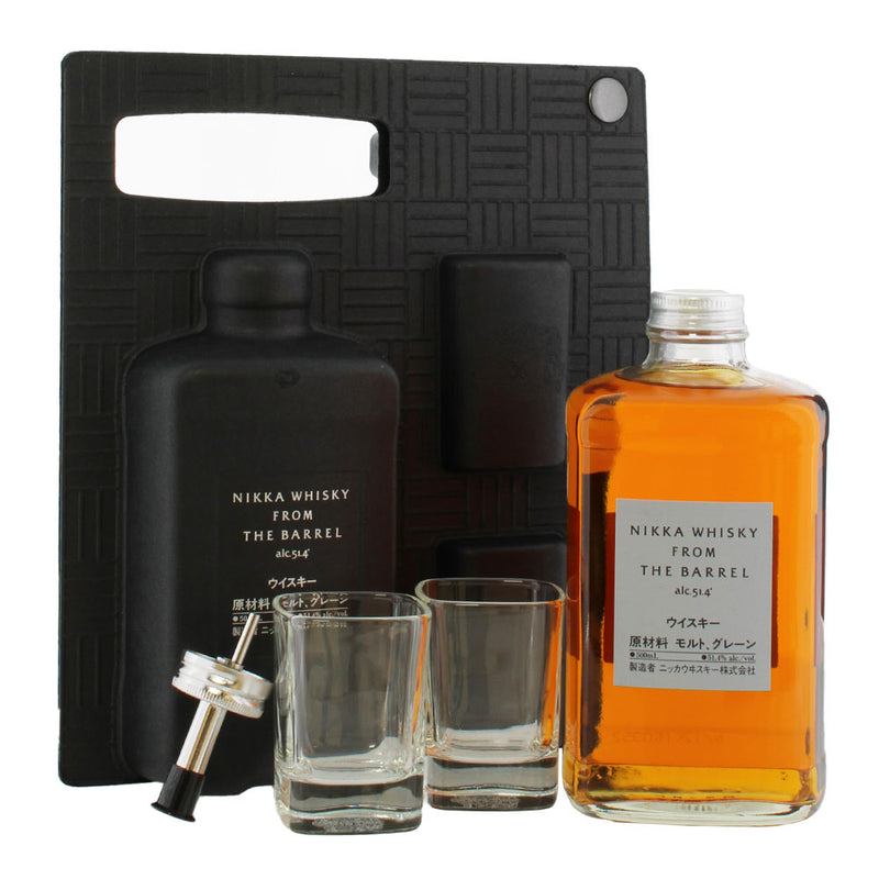 (Gift Set) Nikka from the Barrel 500ml Silhouette Gift Set with 2 Shot Glasses & Pourer