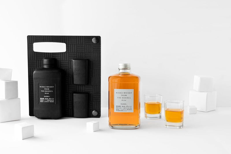 (Gift Set) Nikka from the Barrel 500ml Silhouette Gift Set with 2 Shot Glasses & Pourer