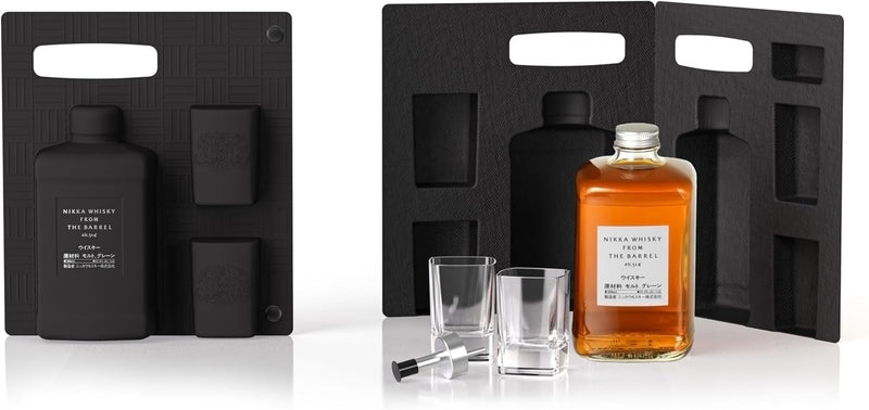 (Gift Set) Nikka from the Barrel 500ml Silhouette Gift Set with 2 Shot Glasses & Pourer
