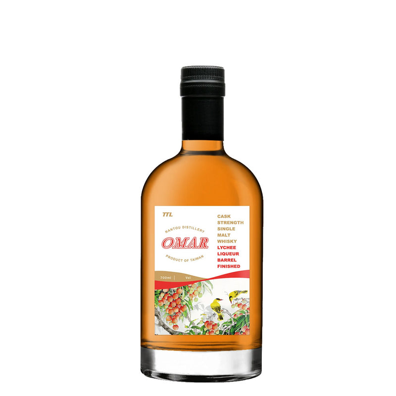 (EOY Sale - 20% off at Check Out) Omar Lychee Liqueur Barrel Finish Cask Strength Single Malt Whisky ABV 53% 700ml (20% Discount at Check Out)